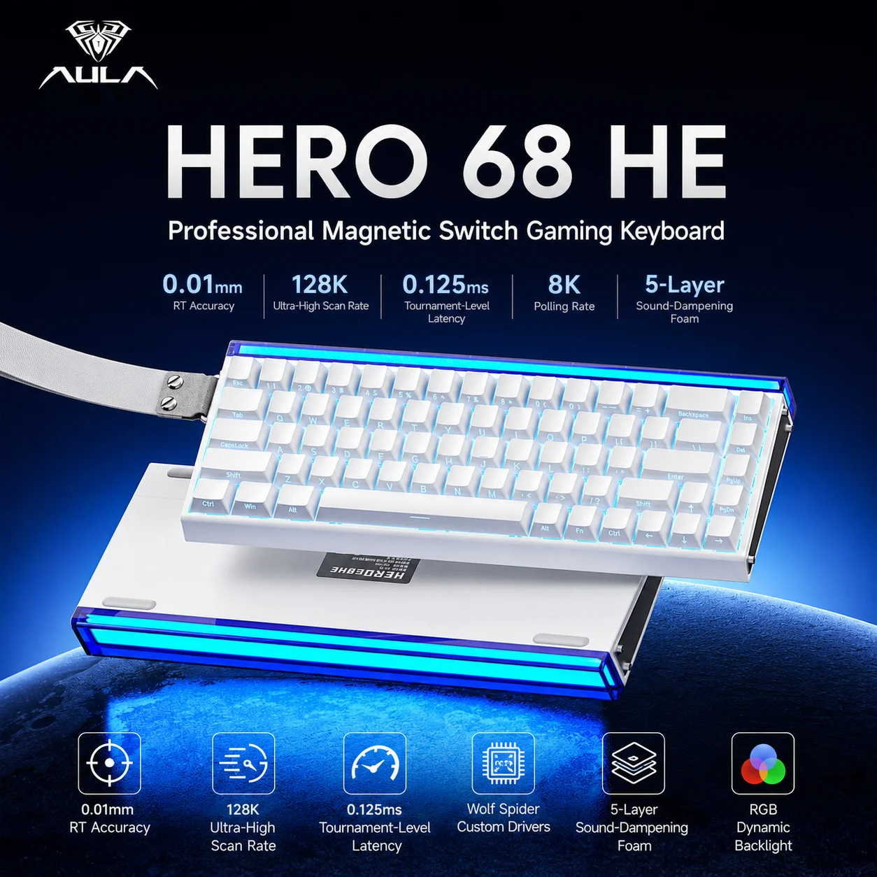 Esports Gaming Uk - AULA HERO68 HE Magnetic Switch 8K
